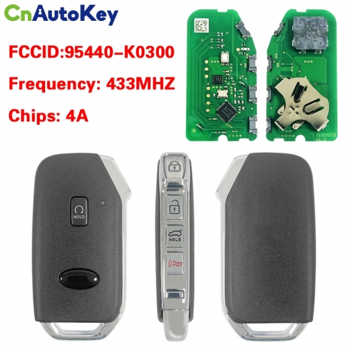 CN051294 For KIA 2021 Smart Remote Key 5 Buttons 433MHz 95440-K0300 4A Chip