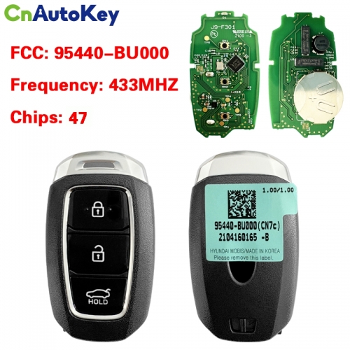 CN020392 For Car Keyless Smart Remote Key for Hyundai Elantra IX-25 IX35 Fe Sonata Santa Fe Mufasa 95440-BU000