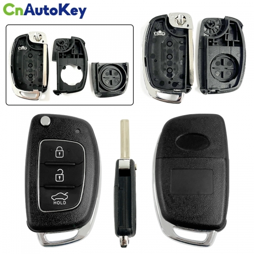 CS020013 4 Button Flip Folding Remote Key Shell Fob Case For HYUNDAI Mistra Santa Fe Sonata Tucson Accent I30 I40 I45 + LOGO