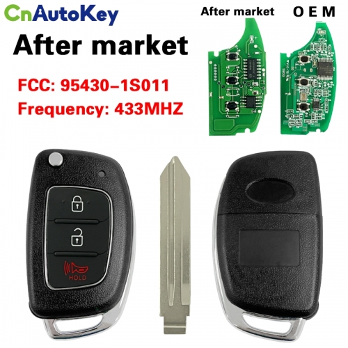 CN020065 Hyundai Flip Key 3- Button Part No 95430-1s011 4D60 80BIT