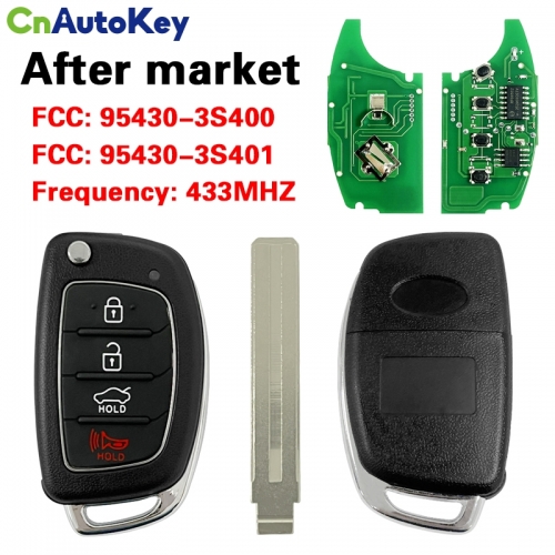 CN020079 Folding remote key 95430-3S400 / 95430-3S401 for Hyundai 2011+ YF Sonata Item Number: 111322493182