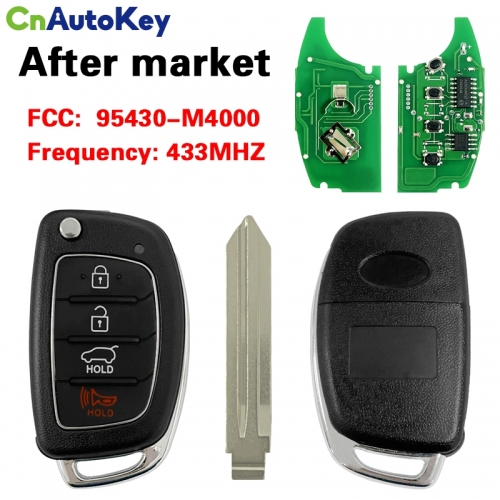 CN020119 2016 Hyundai Creta Remote Flip Key 3+1B 433MZ 4D60 80BIT 95430-M4000