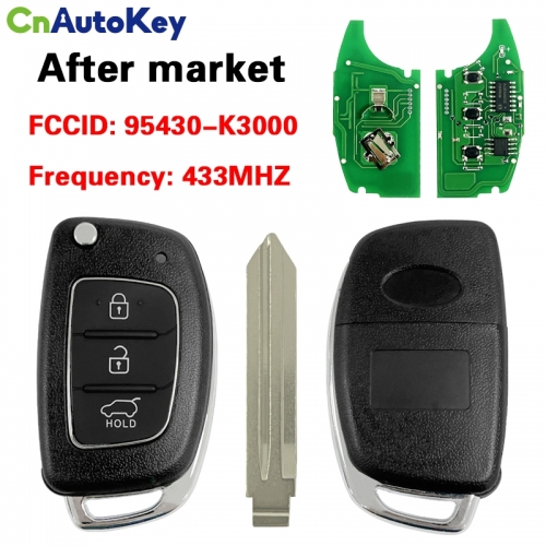 CN020396 For Hyundai Venue 2021 2022 2023 2024 Remote Car Key Fob 433MHz 95430-K3000 95430-K3001
