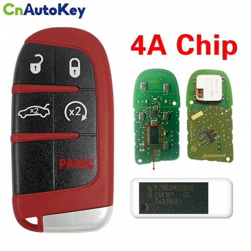 CN087047 2018+ Dodge Charger SRT Smart Remote Key Fob w/ Engine Start 4A Chip