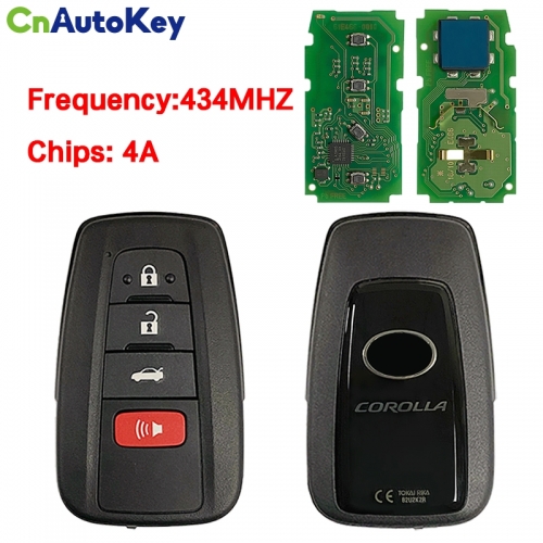 CN007260 Original Remote Key 434MHZ 4A Chip 3 Button For Toyota Corolla
