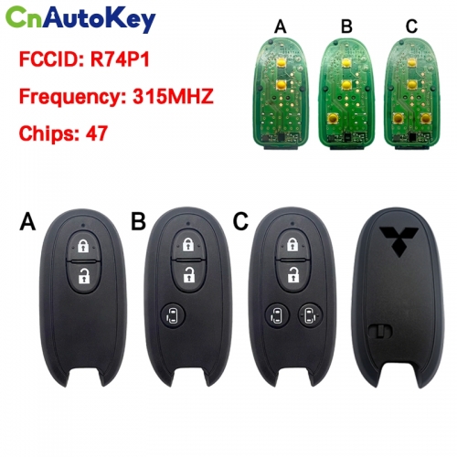 CN011045 For for Suzuki Mitsubishi 2/3/4 buttons 315MHz ID47 Chip FCC: R74P1 Original Smart Remote Key