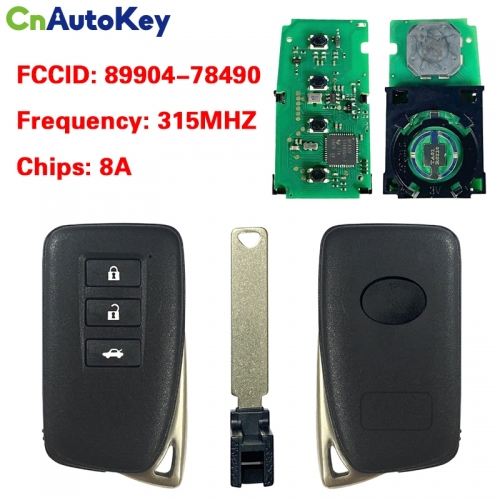 CN052012 For Lexus NX keyless remote car key with 3 button 315MHz 8A chip FCCID 14FDD-04 pcb number 281451-2110 89904-78490