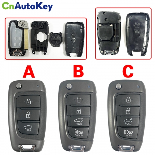 CS020064 Aftermarket Key shell For 2024 Hyundai Elantra 95430-BU200 Remote Key Cover 3 Button Replacement Case