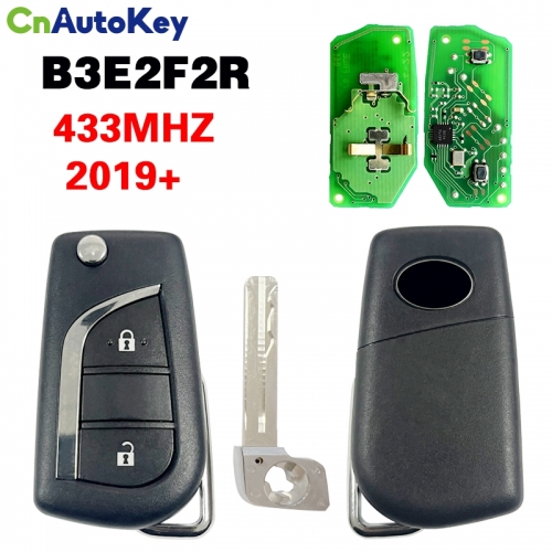 CN007359 OEM Toyota Avensis Aygo 2Btn Flip Remote Key 433MHz 2019+ B3E2F2R