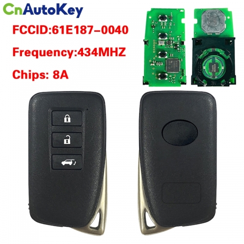 CN052006 Origina Lexus smart card 3buttons 434MHZ 8A CHIP 61E187-0040