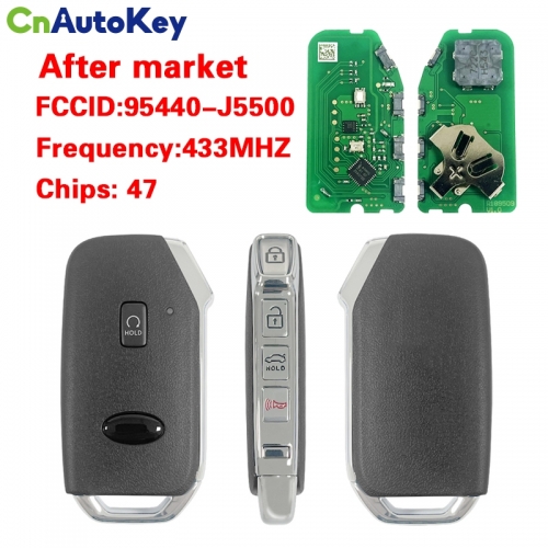 CN051121 For KIA 2020 Genuine Smart Remote Key 5 Buttons 433MHz HITAG 3 Transponder 95440-J5500