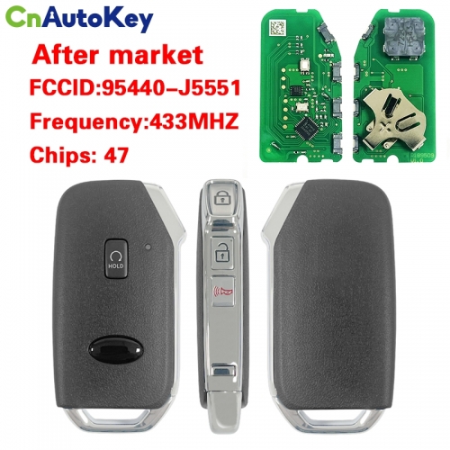 CN051193 KIA Stinger 2022 Genuine Smart Remote Key 3+1 Buttons 433MHz 95440-J5551