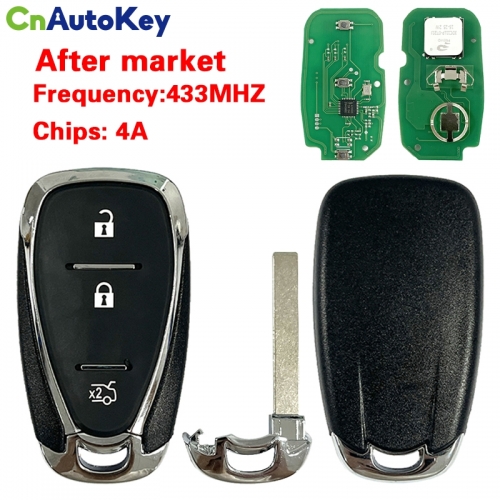 CN014101 OEM Smart Key 3 Button 433MHZ With 4A Chip For Chevrolet