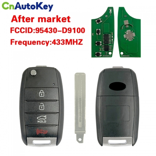 CN051069 2017 KIA Sportage Remote Flip Fob - 95430 D9100 - TQ8-RKE-4F27