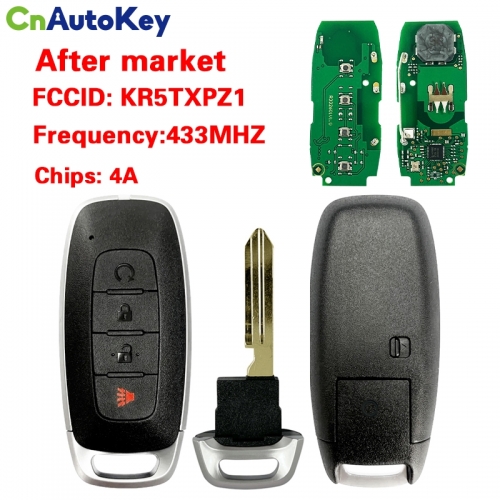 CN027102 Original 2023 N-issan Smart Key Remote 4 Buttons 434MHz Fcc ID KR5TXPZ1 S180146106 HITAG AES CHIP
