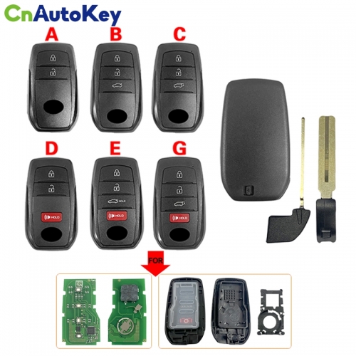 CN007212 Smart Key for 2020 Toyota Yaris 2 Buttons 433.58/434.42MHZ 4A Chip Transponder NCF29A1M HITAG AES Model B3H2K2R