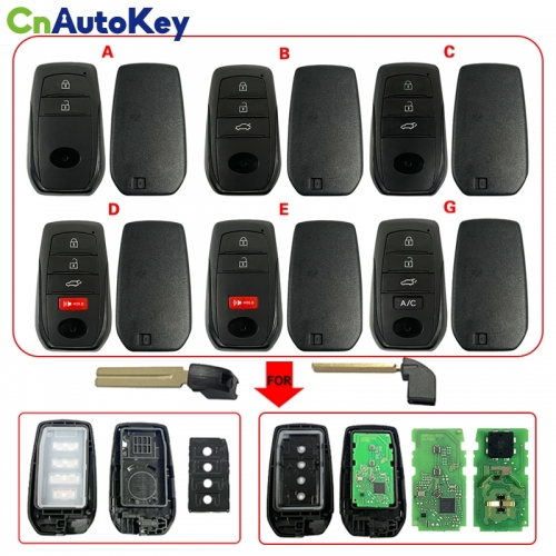 CN007363 Toyota Land Cruiser 2022 2023 Smart Key 2/2+1/3/3+1 Button 433.58/434.42MHZ FSK P4::00 00 BA BA 8A-BA FCC:B3N2K2R 8990H-60540/8990H-30220