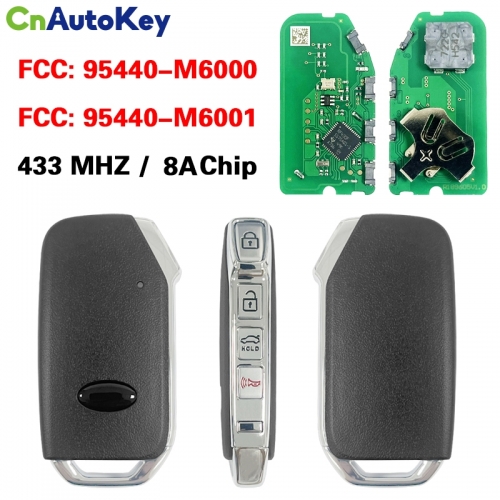 CN051235 2018-2020 KIA Forte Smart Keyless Remote Key 4 Button 95440-M6000/95440-M6001 433MHZ 8Achip CQOFD00430