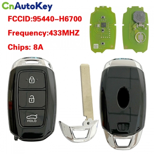 CN020308 3 Buttons 433Mhz Smart Remote Car Key Fob For VERNA 2021 Keyless Entry 95440- H6700