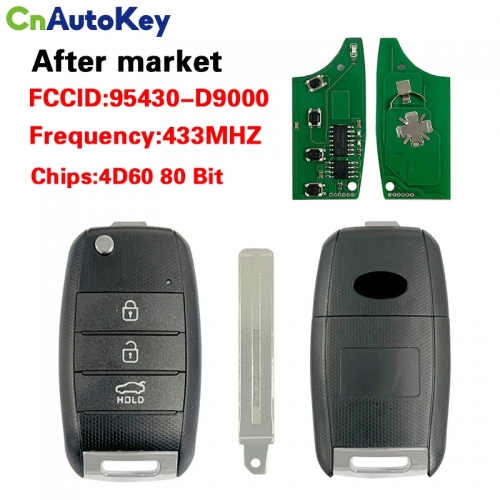 CN051023 2017 KIA Sportage Remote Flip Fob 433MHZ 4D60 95430-D9000 TQ8-RKE-4F27