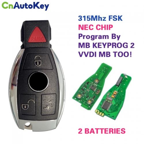 CN002024 3+1 Buttons Remote Key With 315MHZ NEC Chip For Mercdec For Benz Nec Key NEC Key 2000+