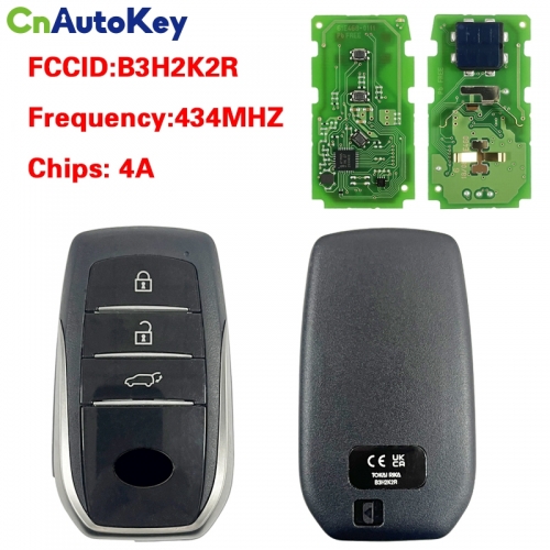 CN007339 Original smart key for Toyota 3 Buttons 433.58/434.42MHZ 4A Chip Model B3H2K2R
