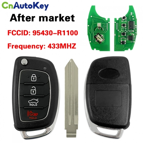 CN020399 For Hyundai HB20 2022 Flip Remote Key 3+1 Buttons 433MHz 95430-R1100