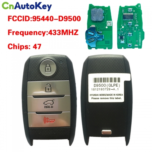 CN051087 2018-2019 Kia Sportage 4-Button Smart Key PN 95440-D9500 TQ8-FOB-4F08
