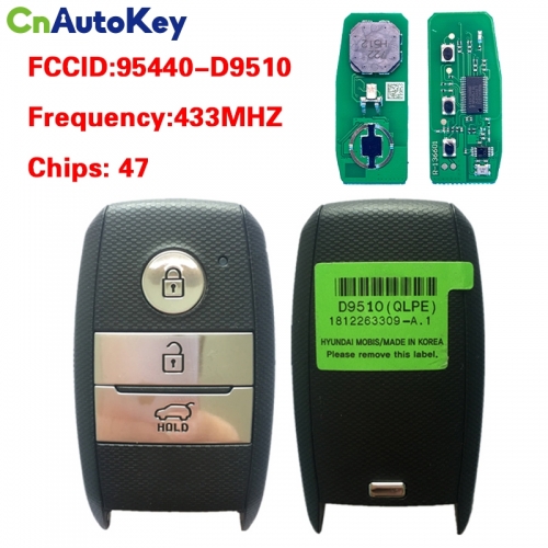 CN051088 For KIA Sportage 2019 Genuine Smart Remote Key 3 Buttons 433MHz 95440-D9510