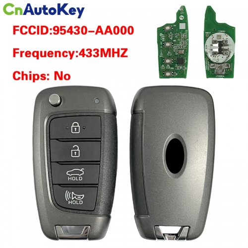 CN020524 Hyundai Elantra 2021 Genuine Flip Remote Key 433MHz 95430-AA000