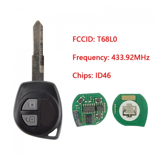 CN048021 2 Btns 433.92MHz PCF7961A / 46 CHIP Remote Key For Suzuki Swift 37145-71L20 37145-71L2 T68L0