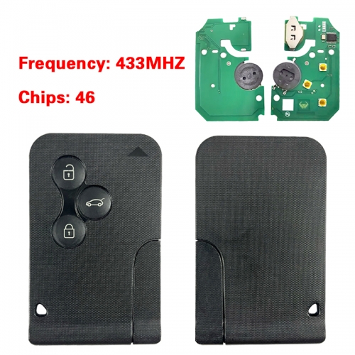 CN010002 3 Buttons 433MHz PCF7947 For Renault Megane Scenic 2003-2008