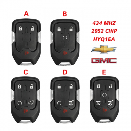 CN019019 For Chevrolet Tahoe Suburban Silverado 2015 2016 2017 2018 2019 Smart Car Key 2952 Chip 434MHZ YQ1AA HYQ1EA 13508278 13529633 13508282 135808
