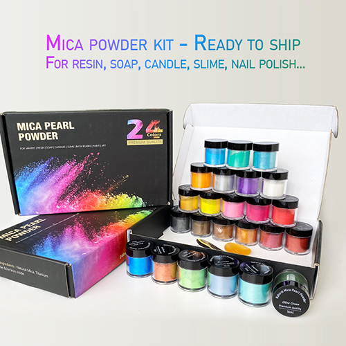 24 colors x 10ml Mica pigment powder kit