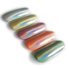 Holographic pigment , rainbow color powder for Nail polish and gel