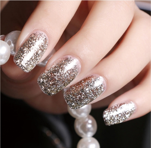 Magic silver mirror effect nail powder