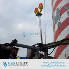 Low Intensity Double Aviation Obstruction Light For Tower and Building