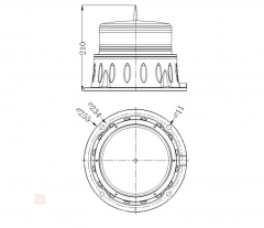 200cd Low Intensity Type C LED Obstruction Light / Aviation Warning Lights