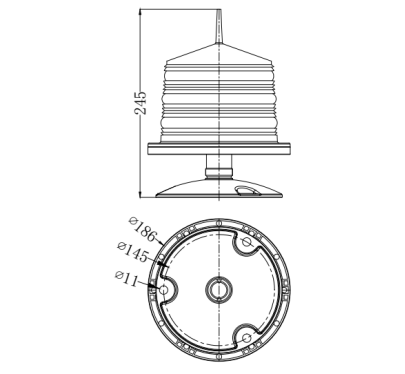 Heliport Solar Elevated Taxiway Edge Light