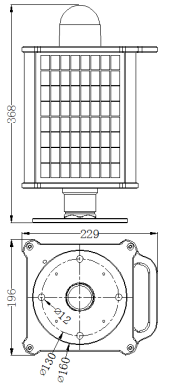 Solar Warning Light For No Access Zone/Dangerous Isolation Zone