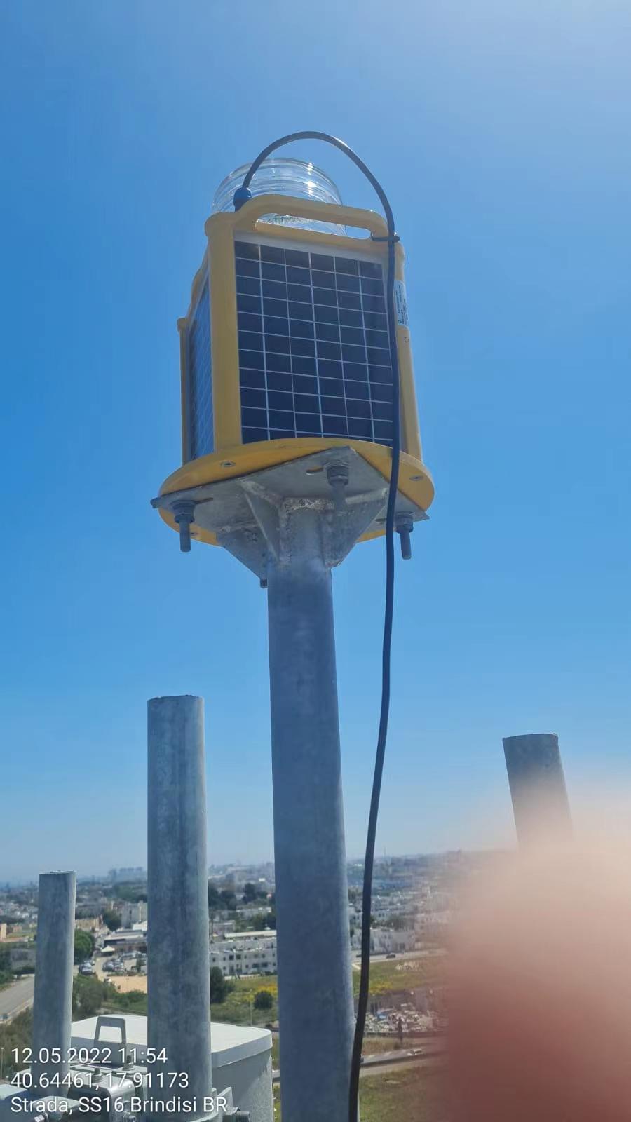 Medium Intensity Obstruction Light Project on Brindisi, Italy