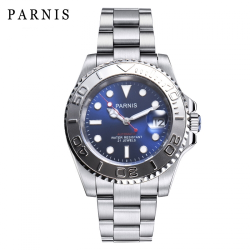 41mm Parnis Luminous Marker Miyota Automatic Movement Men's Watch Rotating Bezel