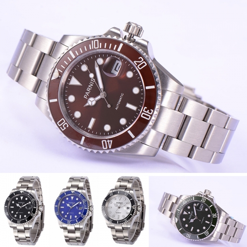 40mm Parnis Sapphire Glass Miyota Automatic Luminous Marker Men Boy Luxury Watch