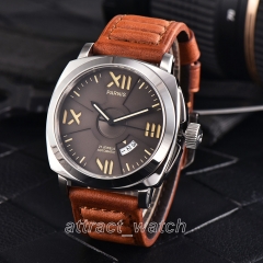 Stainless Case, Coffe Dial, Brown Strap