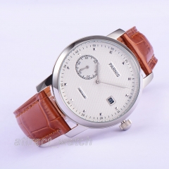 White Dial, Brown Strap