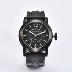 PVD Black Case, Black Rubber Strap