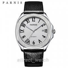 Stainless Case, Roman Number White Dial