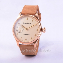 Rose Gold Case, Beige Dial