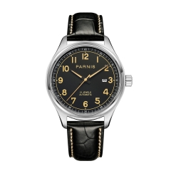 Black Dial ,Leather Strap