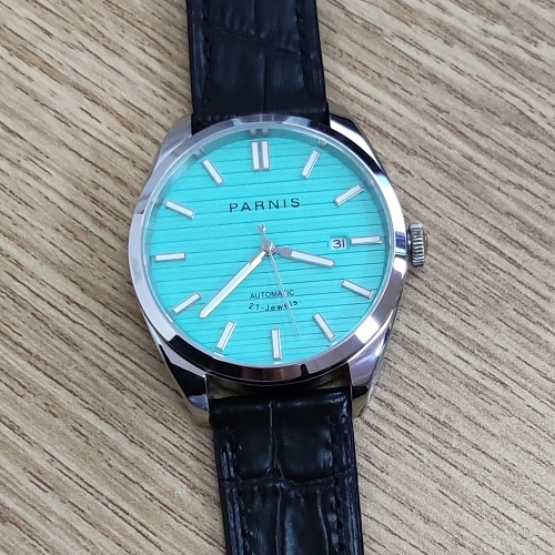 Parnis 40mm 藍寶石水晶 5 ATM Miyota 自動男士男孩飛行員手錶不銹鋼錶殼